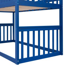 Wooden Twin Over Twin House Bunk Bed With Ladder 25 Wooden Twin Over Twin House Bunk Bed With Ladder