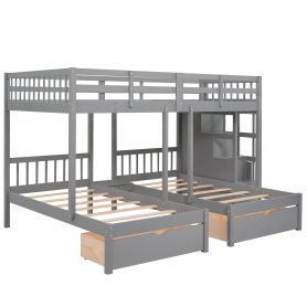 Full Over Twin & Twin Bunk Bed With Drawers And Guardrails 24 Full Over Twin & Twin Bunk Bed With Drawers And Guardrails