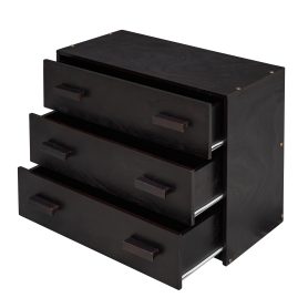 Solid Wood Twin Size Loft Bed With Cabinet And Shelf