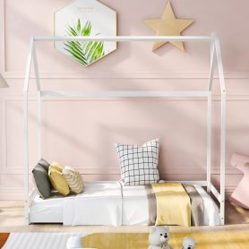 Twin Size Wood House Bed