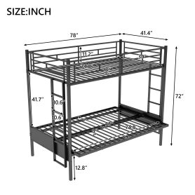 Multi-function Twin Over Full Metal Bunk Bed