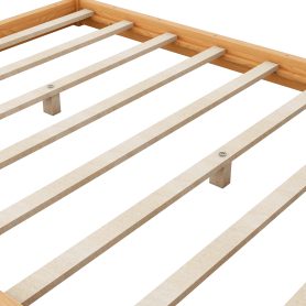 Queen Size Canopy Low Bed with Support Legs