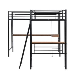 Twin Size Metal Loft Bed With Two Built-in Desks 26 Twin Size Metal Loft Bed With Two Built-in Desks