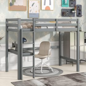 Twin Loft Bed With Built-in Desk
