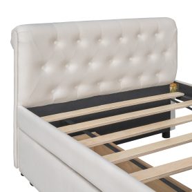 Upholstered Twin Size Daybed With Drawers