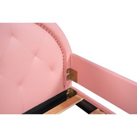 Twin Size Upholstered Daybed with Bunny Ears Headboard