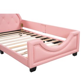 Twin Size Upholstered Daybed with Bunny Ears Headboard