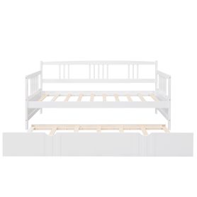 Wooden Twin Size Daybed With Twin Size Trundle