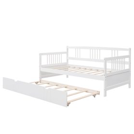 Wooden Twin Size Daybed With Twin Size Trundle