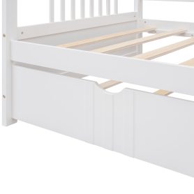 Wooden Twin Size Daybed With Twin Size Trundle