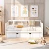 Wooden Twin Size Daybed With Twin Size Trundle