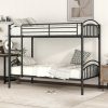 Twin Over Twin Metal Bunk Bed, Divided Into Two Beds