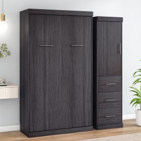 Twin Size Murphybed With Wardrobe, Drawers and Storage Bed