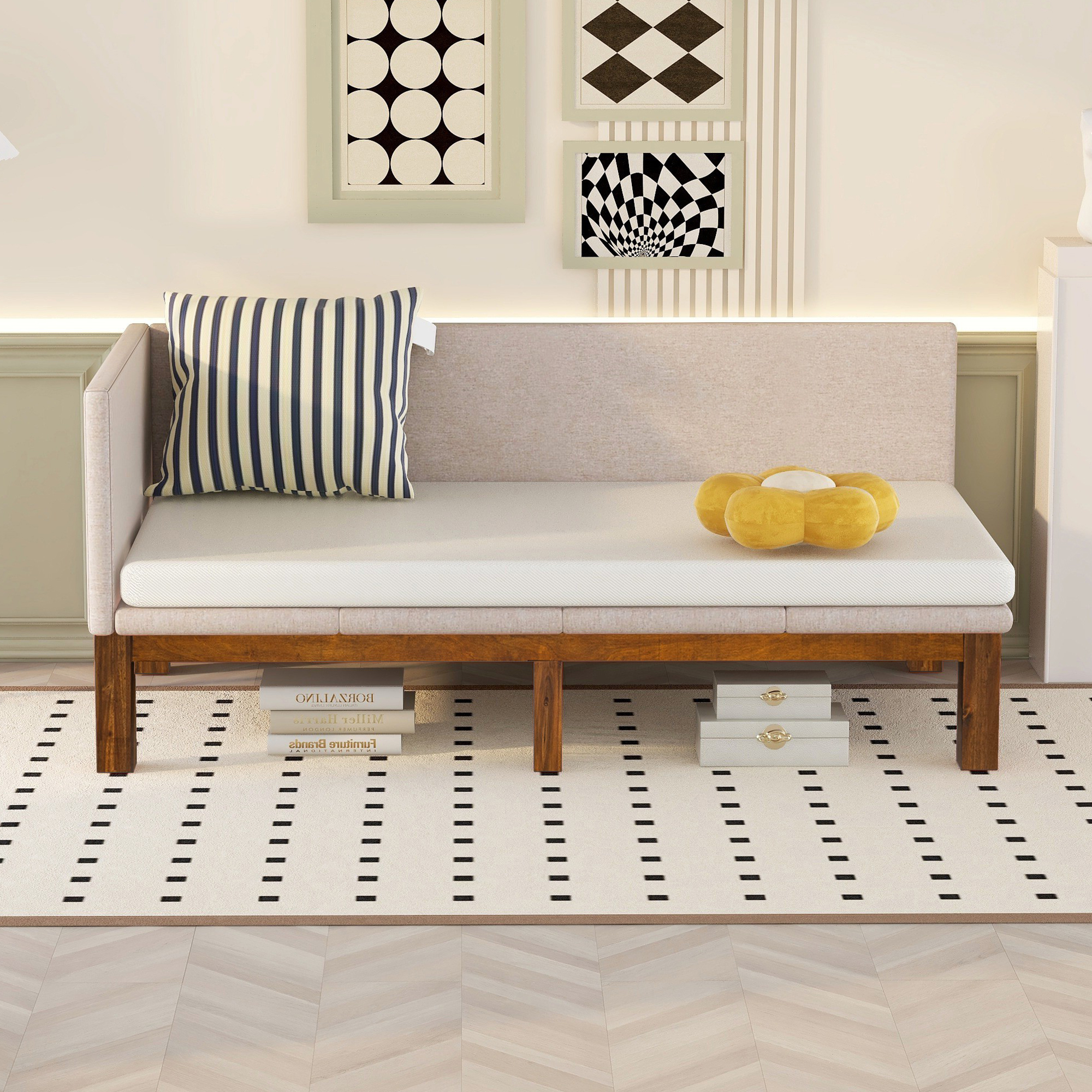 Twin Size Linen Upholstered Daybed