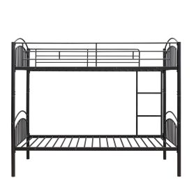 Twin Over Twin Metal Bunk Bed, Divided Into Two Beds