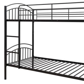 Twin Over Twin Metal Bunk Bed, Divided Into Two Beds