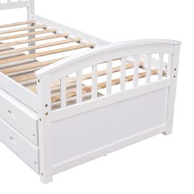 Twin Size Platform Storage Bed with 6 Drawers