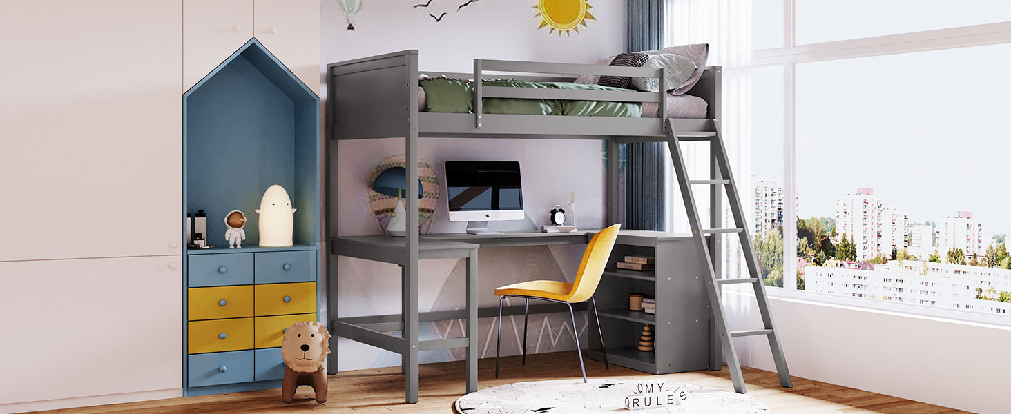 Wood Twin Size Loft Bed With Shelves And Desk 21 Wood Twin Size Loft Bed With Shelves And Desk