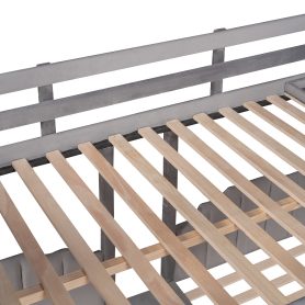 Velvet Full Over Twin & Twin Bunk Bed With Drawers And Guardrails