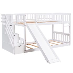 Stairway Twin Over Twin Bunk Bed With Two Drawers And Slide 27 Stairway Twin Over Twin Bunk Bed With Two Drawers And Slide