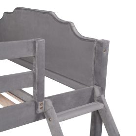 Velvet Full Over Twin & Twin Bunk Bed With Drawers And Guardrails
