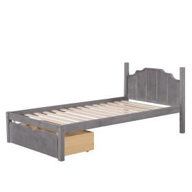 Velvet Full Over Twin & Twin Bunk Bed With Drawers And Guardrails