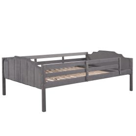 Velvet Full Over Twin & Twin Bunk Bed With Drawers And Guardrails