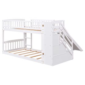 Stairway Twin Over Twin Bunk Bed With Two Drawers And Slide 22 Stairway Twin Over Twin Bunk Bed With Two Drawers And Slide