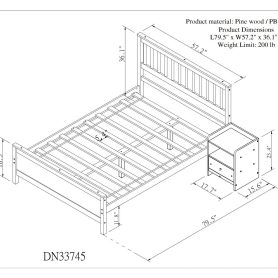 Full Size Platform Bed With Headboard, Footboard and A Nightstand 15 Full Size Platform Bed With Headboard, Footboard and A Nightstand