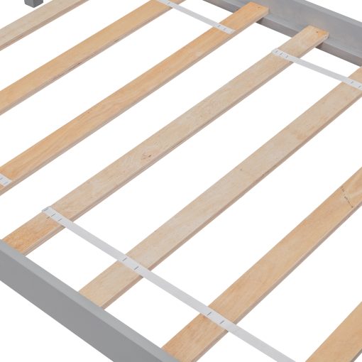 Twin Size Platform Bed With Headboard, Footboard and A Nightstand