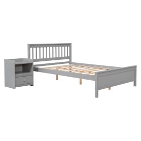 Full Size Platform Bed With Headboard, Footboard and A Nightstand 16 Full Size Platform Bed With Headboard, Footboard and A Nightstand