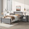 Twin Size Platform Bed With Headboard, Footboard and A Nightstand 1 Twin Size Platform Bed With Headboard, Footboard and A Nightstand