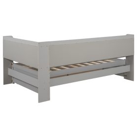 Twin Size Daybed with L-Shaped Bookcases, and Drawers