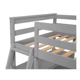 Twin Size Loft Bed With Desk And Shelves, 2 Built-in Drawers