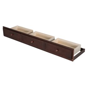 Twin over Full Bunk Bed With Drawers, Ladder and Storage Staircase