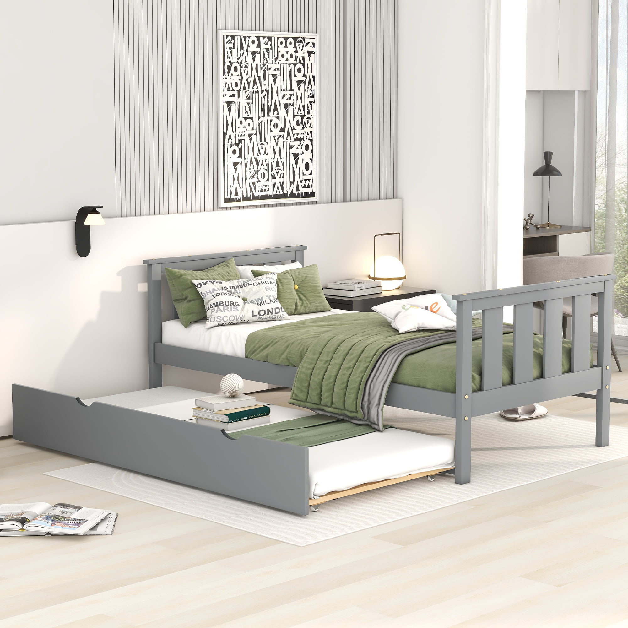 Assembly Instruction For W158068067 7 Wood Twin Platform Bed With Pull Out Trundle