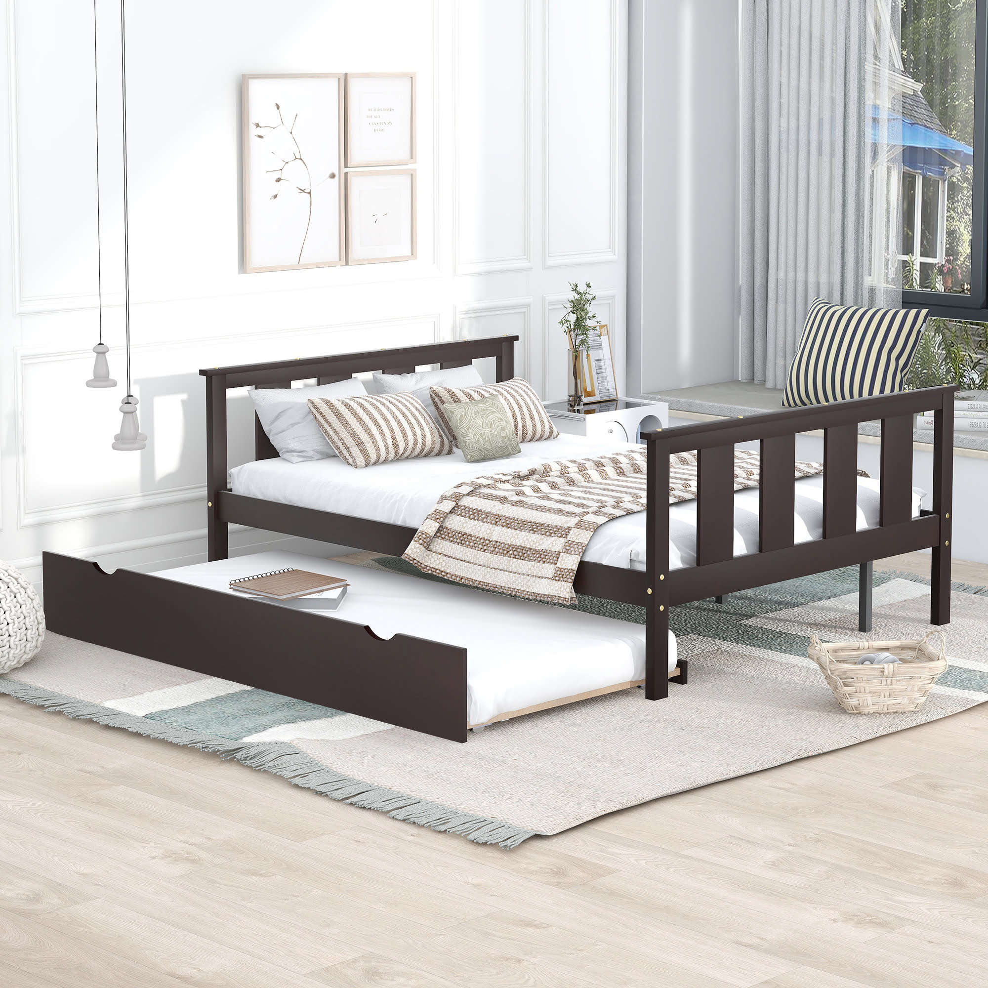 Assembly Instruction For W158068081 2 Wood Full Platform Bed With Pull Out Trundle