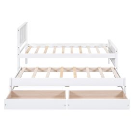 Twin Size Daybed With Trundle And 2 Drawers