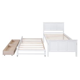 Twin Size Daybed With Trundle And 2 Drawers