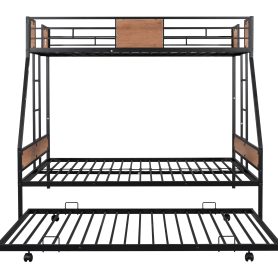 Metal Twin Over Full Bunk Bed With Trundle