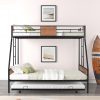 Metal Twin Over Full Bunk Bed With Trundle