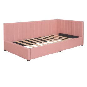 Upholstered Twin Size Daybed With 2 Storage Drawers
