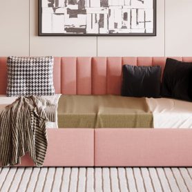 Upholstered Twin Size Daybed With 2 Storage Drawers