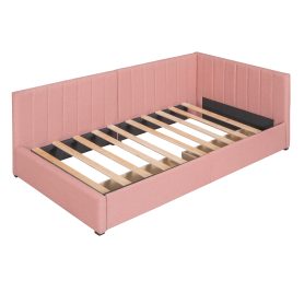 Upholstered Twin Size Daybed With 2 Storage Drawers