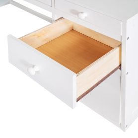 Full Size Loft Bed With Ladder, Shelves, And Desk