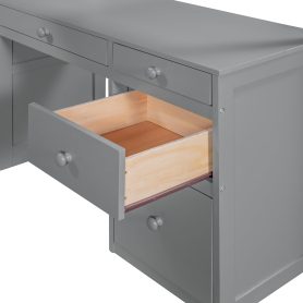 Twin Size Loft Bed With Ladder, Shelves, And Desk