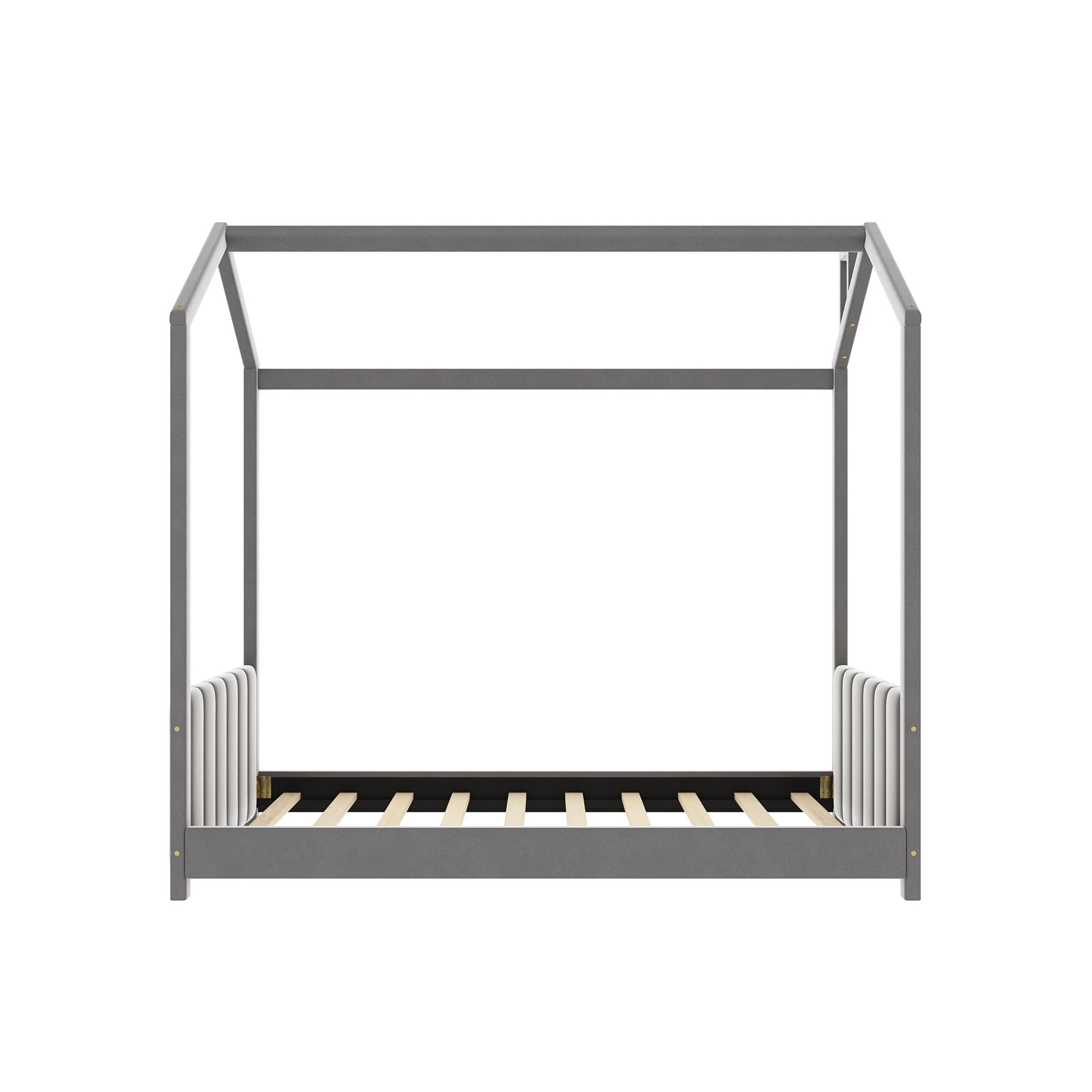 Wood Velvet Twin Size House Bed 5 Wood Twin Size Velvet House Bed