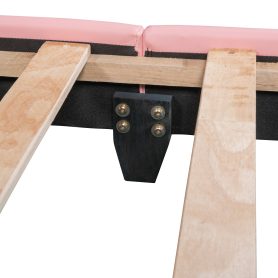 Bunny Ears Full Size Upholstered Leather Platform Bed