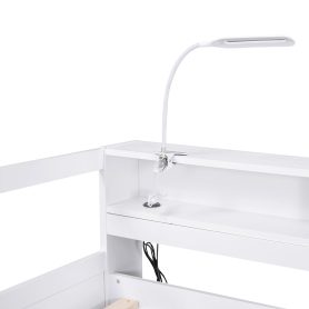 Twin XL Daybed With 2 Trundles, 3 Storage Cubbies, 1 Light And USB Charging Port