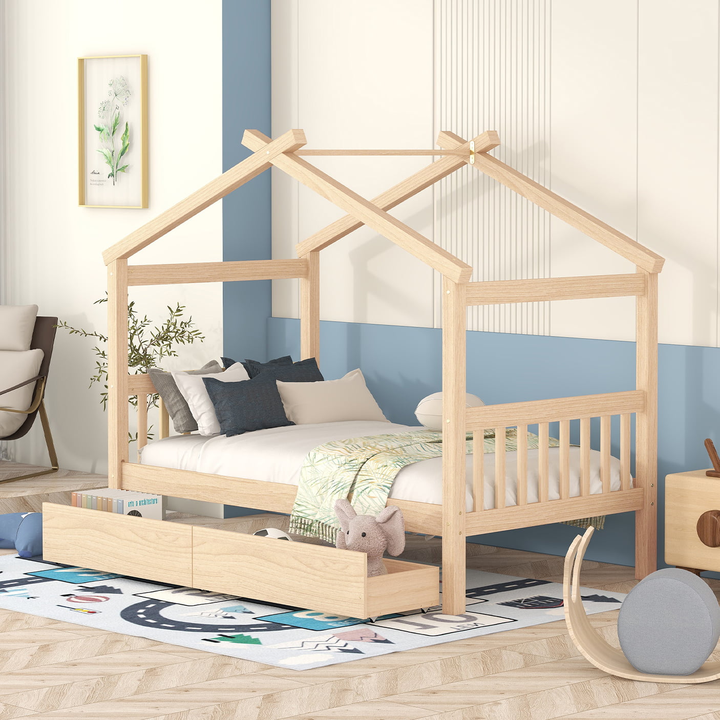 Assembly Instruction For WF300799AAN 7 Wooden Twin Size House Bed With Drawers